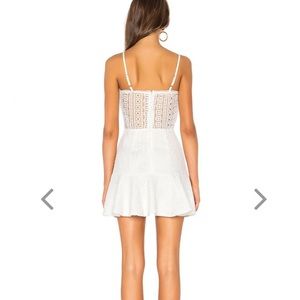 REVOLVE superdown 	
Del Crochet Keyhole Dress in White NWT